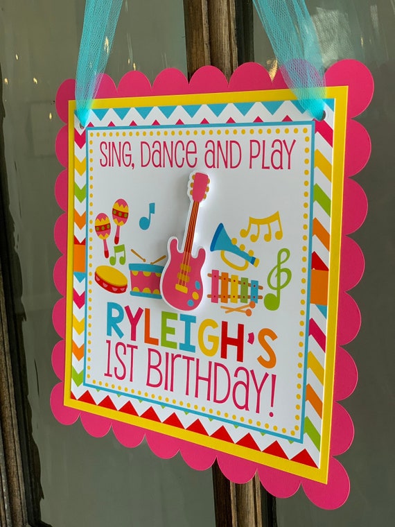 Music Door Sign Music Party Decorations Music Door Hanger