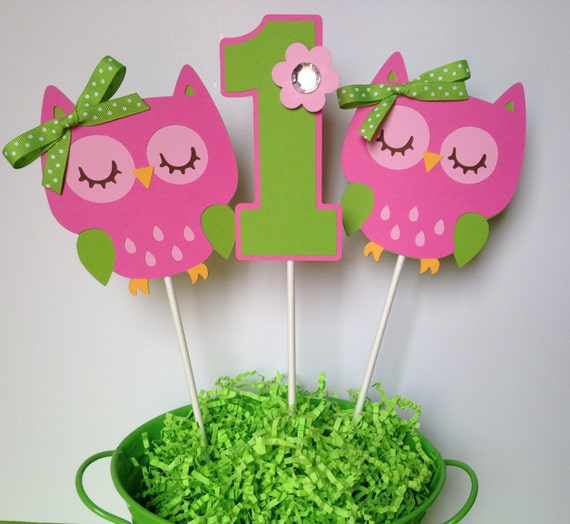 Owl Centerpiece Sticks Owl Party Decorations Owl 1st Birthday