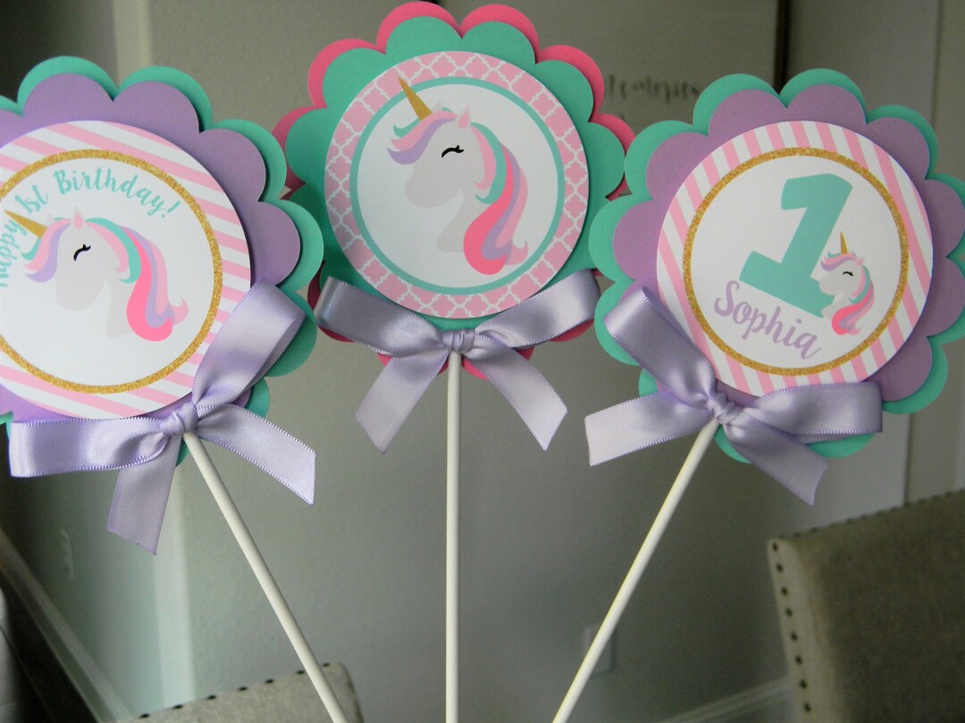 Unicorn Centerpieces, Unicorn Centerpiece Sticks, Unicorn Party Decor ...