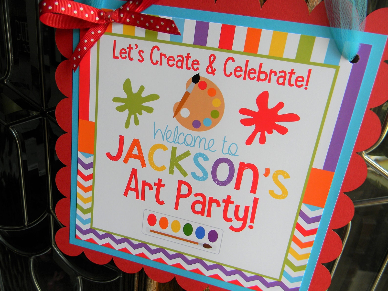 Art Party Door Sign Painting Party Decorations Art Party Etsy