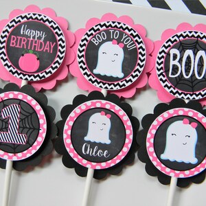 Ghost Cupcake Toppers, Halloween Cupcakes, Ghost 1st Birthday, Spooky One