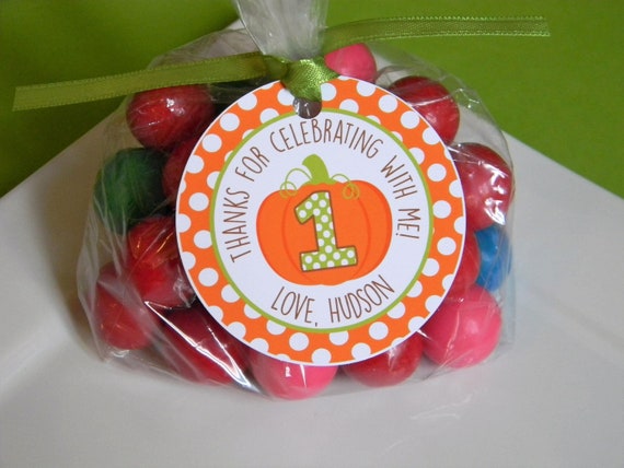 Pumpkin Favor Tags, Pumpkin Thank You Tags, Pumpkin 1st Birthday