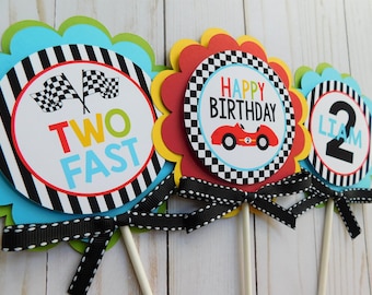 Race Car Centerpieces, Racecar Centerpiece Sticks, Race Car Party Decor, Custom Centerpieces