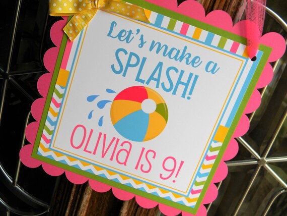 Beach Ball Door Sign Beach Ball Party Decorations Beach Ball Etsy