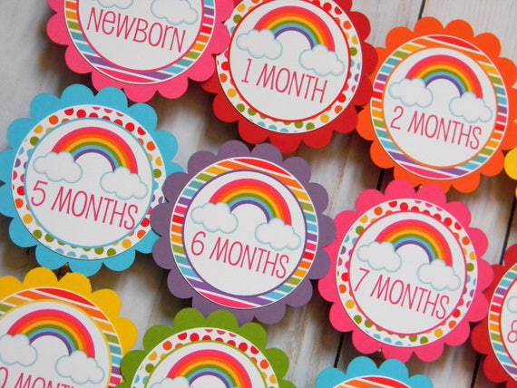 Rainbow Photo Banner, 1st Birthday, Newborn to 12 Months Banner