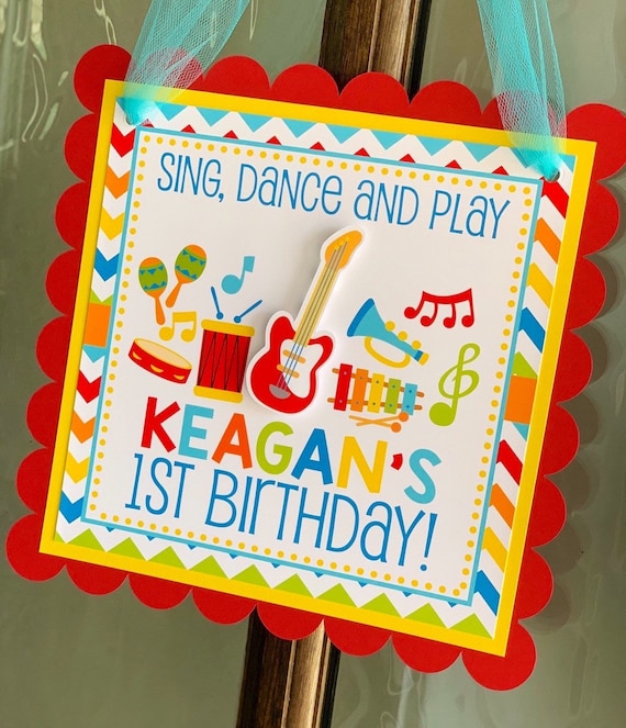 Music Welcome Sign, Music Party Decor, Music Door Sign, Musical Birthday Sign