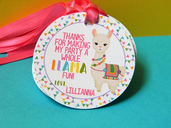 Llama Favor Tags, Llama Thank You Tags, Llama 1st Birthday