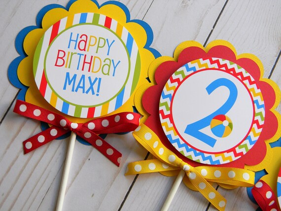 Beach Ball Centerpiece Sticks Beach Ball Party Decorations Etsy