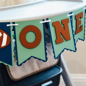 Football Highchair Banner, Football Party Decor, Highchair Garland, Football First Birthday