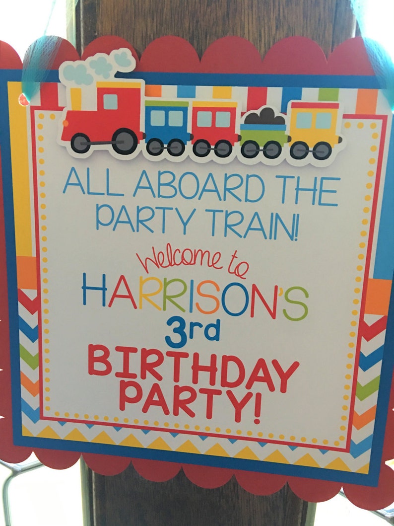 Train Door Sign Train Party Decorations Train Door Hanger Etsy