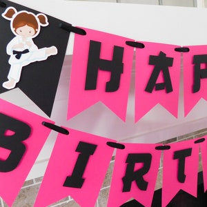Karate Birthday Banner, Martial Arts Party Decorations
