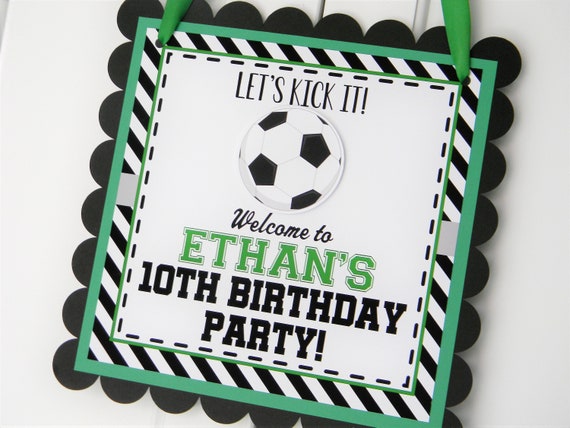Soccer Party Welcome Sign, Soccer Party Decor, Soccer Door Sign, Soccer Birthday Sign