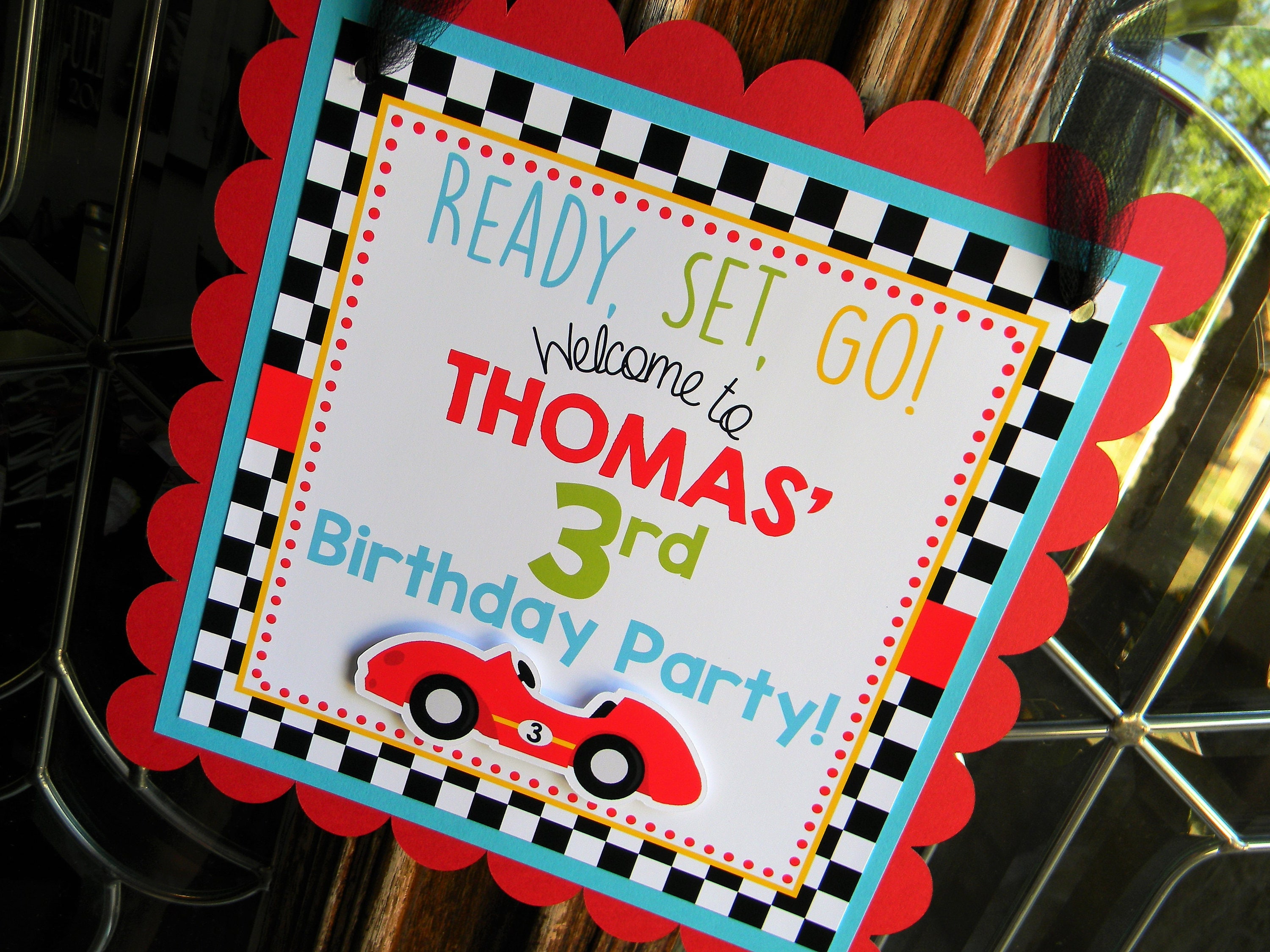 Race Car Door Sign Race Car Party Decorations Race Car Door Etsy
