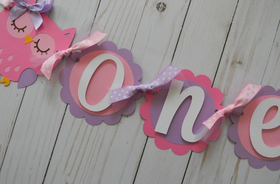 Owl High Chair Banner Owl Birthday Banner Owl Banner Owl Party