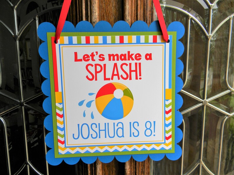 Beach Ball Door Sign Beach Ball Door Hanger Beach Ball Party Decorations