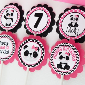 Panda Cupcake Toppers, Panda Cupcakes, Panda Bear Party Decor