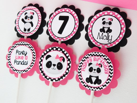 Panda Cupcake Toppers, Panda Cupcakes, Panda Bear Party Decor