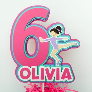 Gymnastics Cake Topper, Custom Cake Topper, Gymnastics Birthday Cake