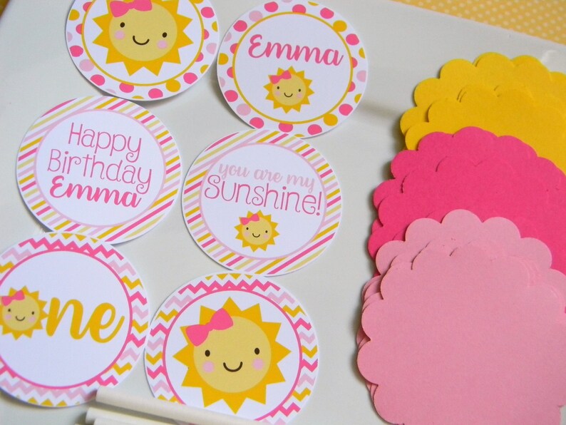 You Are My Sunshine Diy Cupcake Toppers Sunshine Party Etsy