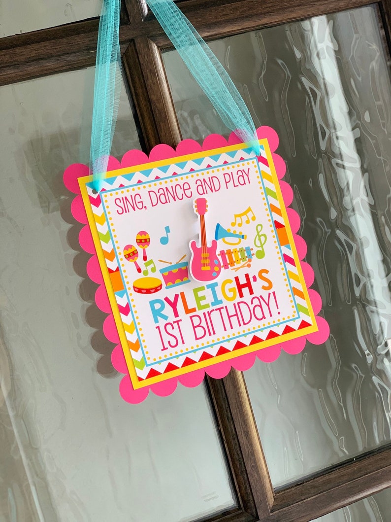 Music Door Sign Music Party Decorations Music Door Hanger Etsy