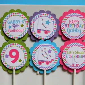 Roller Skating Cupcake Toppers, Roller Skate Cupcakes, Skating Party ...