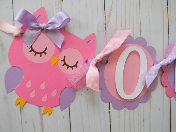 Owl High Chair Banner Owl Birthday Banner Owl Banner Owl Party