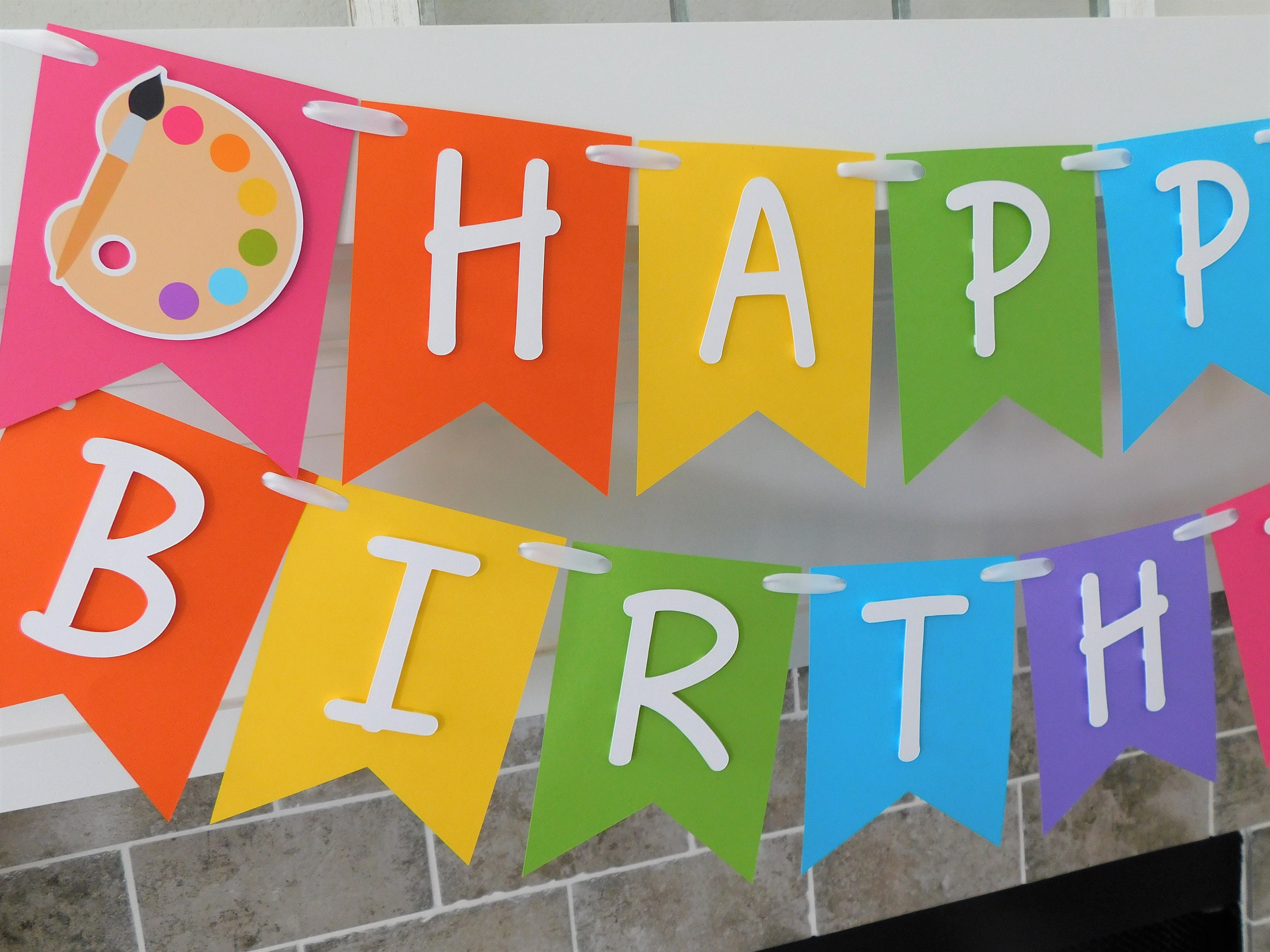 Art Supplies Birthday Personalized Banner Art Supplies Birthday Personalized Banner