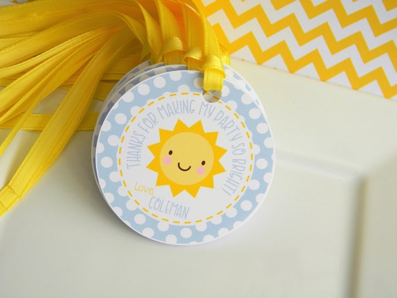 You Are My Sunshine Favor Tags, Sunshine Thank You Tags, Boy Sunshine 1st Birthday