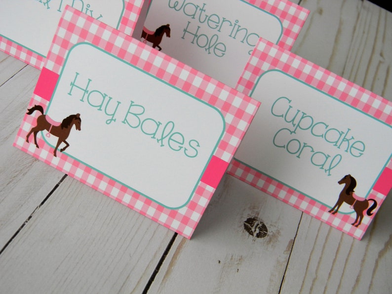 Horse Food Labels Party Decorations Set Of 8 Etsy
