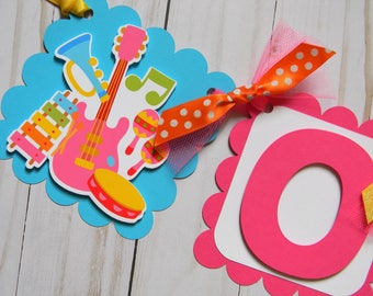 Music High Chair Banner, Party Decorations, Birthday Banner