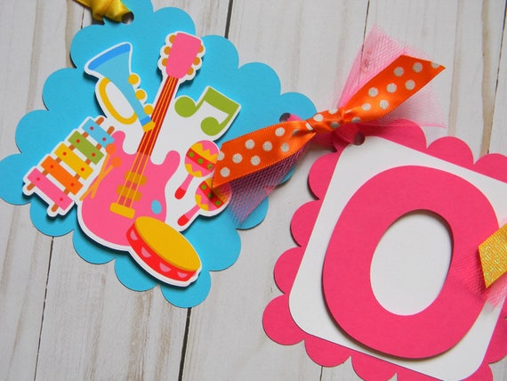 Music High Chair Banner, Party Decorations, Birthday Banner