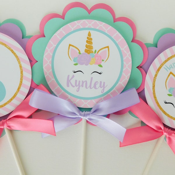 Unicorn Centerpieces, Unicorn Centerpiece Sticks, Unicorn Party Decor, Custom Centerpieces