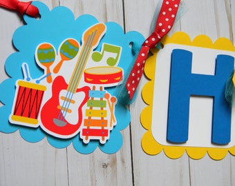 Music Banner, Happy Birthday Banner, Musical Party Decorations