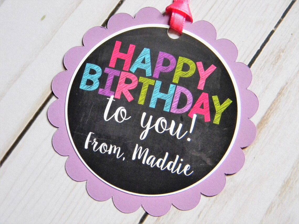 Gift Wrapping Tags Happy Birthday Tags Kids Gift Tags Gift Etsy