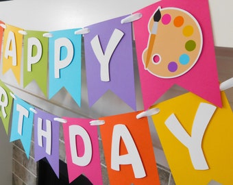 Art Paint Party Banner, Paint Party Banner, Painting Birthday