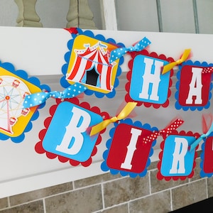 Carnival Birthday Banner: Handmade Circus Party Decorations