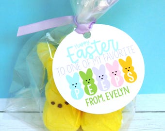 Personalized Easter Treat Tags, Peeps Favor Tags
