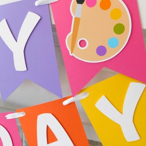 Art Party Banner: Painting Birthday Supplies – Custom Kids Art Theme Decorations image 4