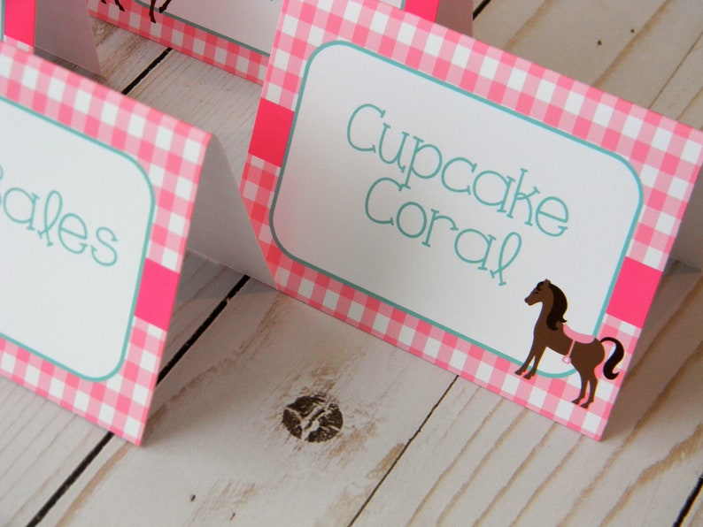 Horse Food Labels Party Decorations Set of 8 Etsy