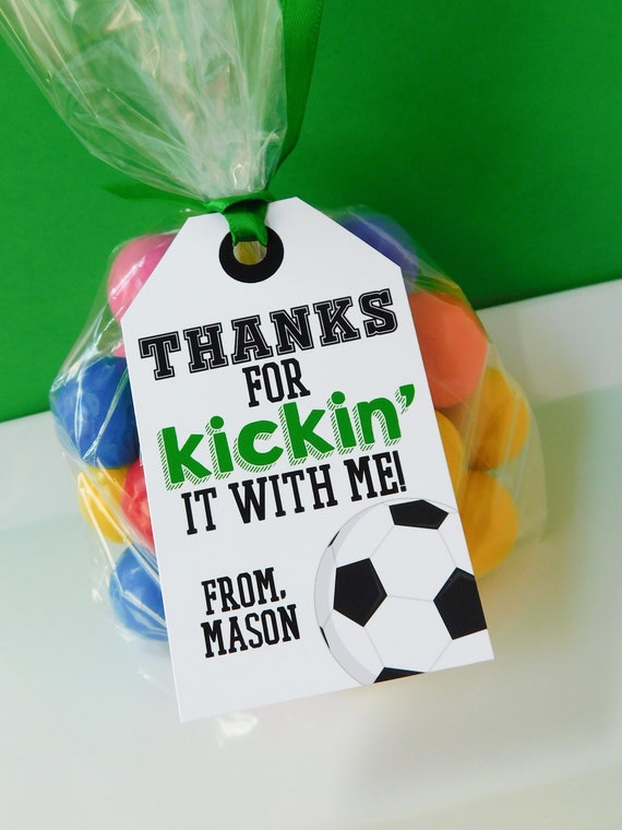 Soccer Favor Tags, Soccer Thank You Tags, Soccer Birthday Party