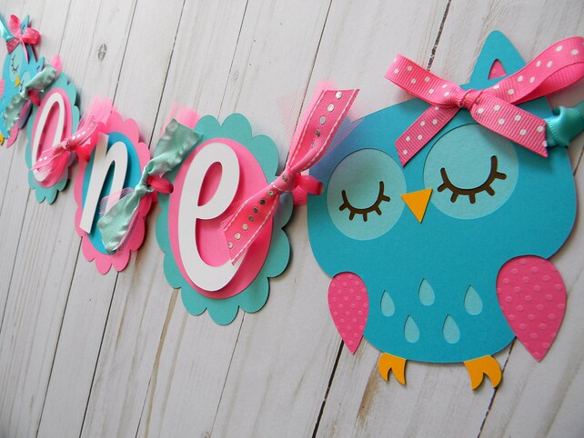 Owl High Chair Banner Owl Birthday Banner Owl Banner Owl Party