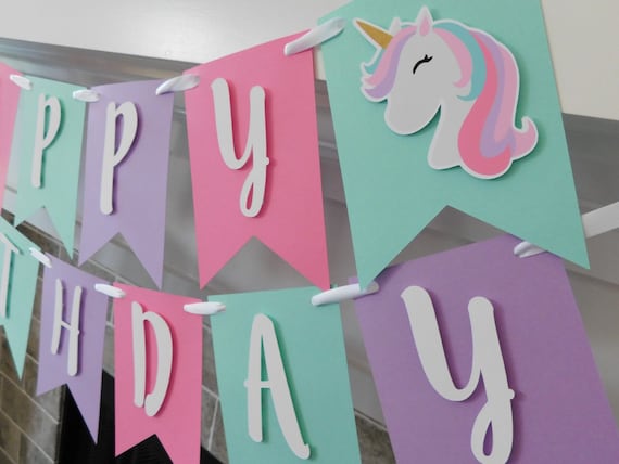 Unicorn Banner, Unicorn Birthday, Unicorn 1st Birthday, Unicorn Party Decor