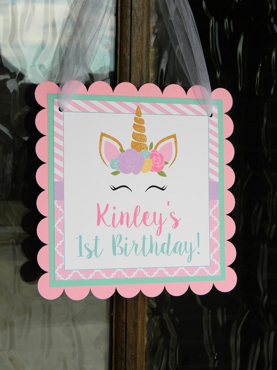 Unicorn Welcome Sign, Unicorn Party Decor, Unicorn Door Sign, Unicorn Birthday Sign