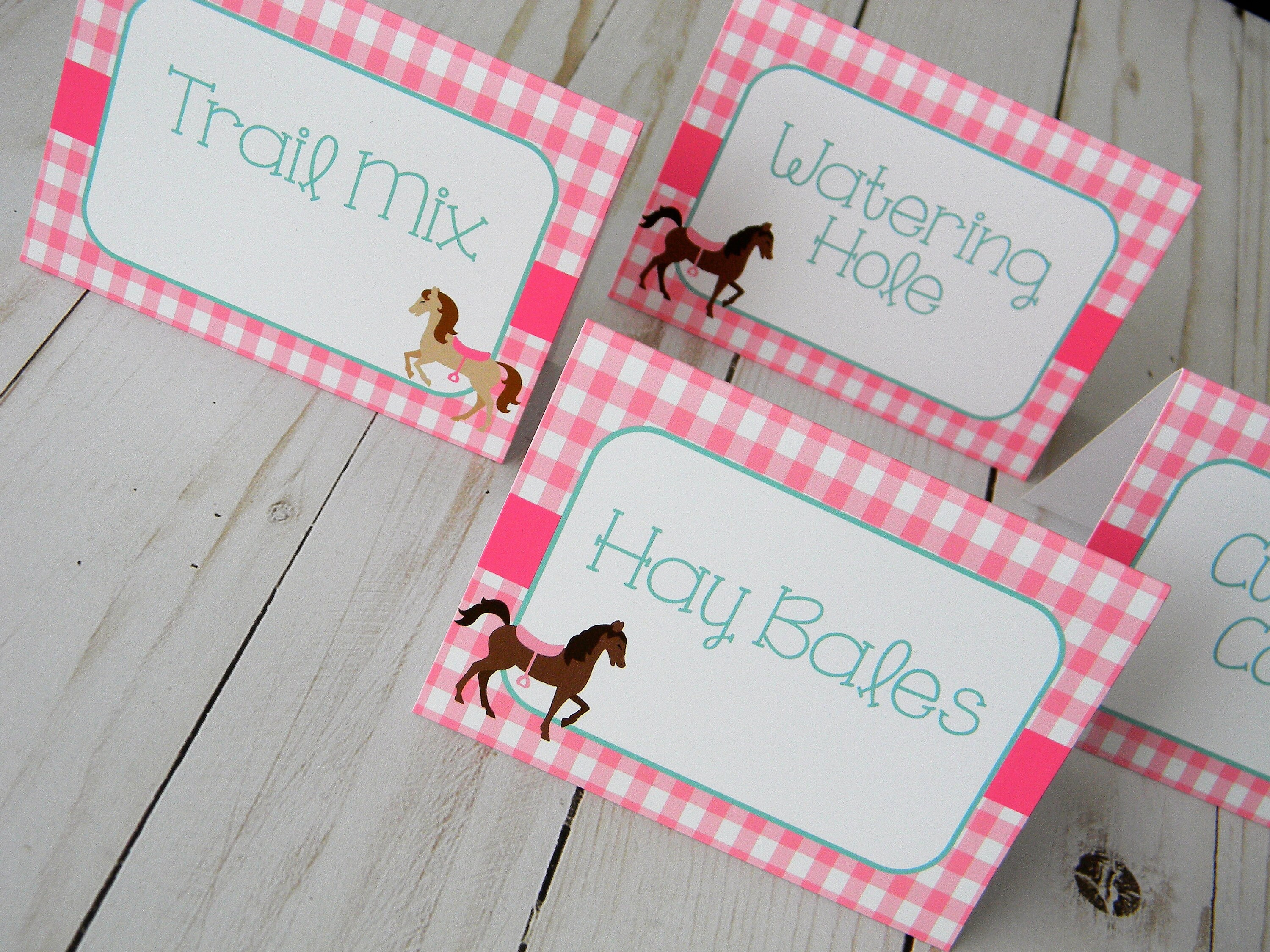 Horse Food Labels Party Decorations Set of 8 Etsy