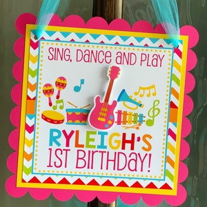 Music Welcome Sign, Music Party Decor, Music Door Sign, Pink Music Birthday Sign image 10