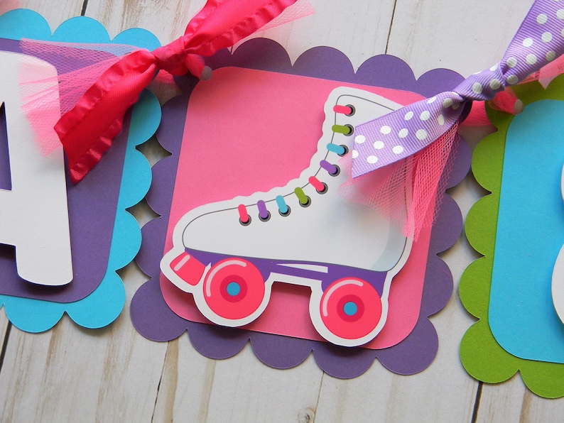 Roller Skating Birthday Banner Roller Skating Banner Roller Etsy