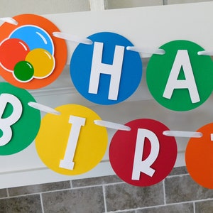 Bouncy Ball Birthday Banner, Have a Ball Party Decor, Ball Birthday Party Banner