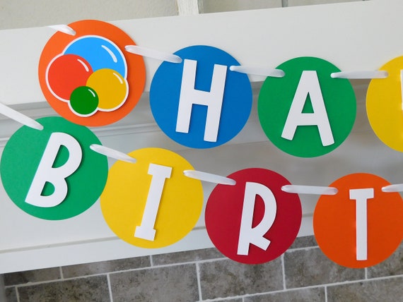 Bouncy Ball Birthday Banner, Have a Ball Party Decor, Ball Birthday Party Banner