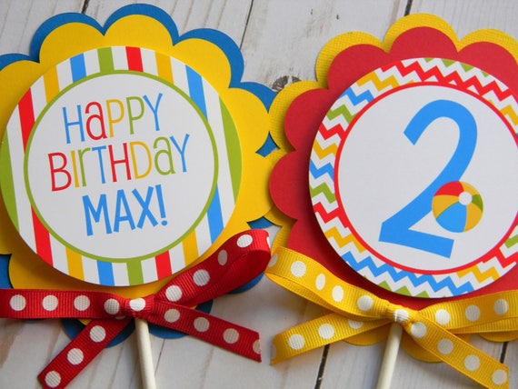 Beach Ball Centerpiece Sticks Beach Ball Party Decorations Etsy