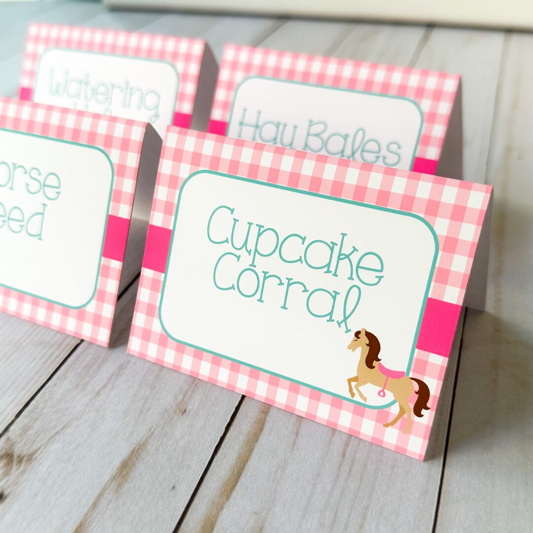 Horse Food Labels, Horse Food Tents, Horse Party Decor - Etsy